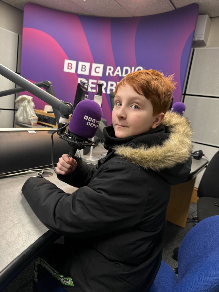 interview at bbc radio derby with max